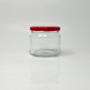 300ml Glass Jar - Red Lid