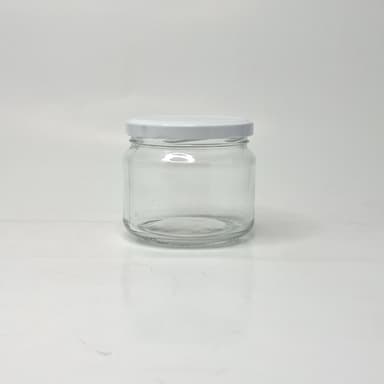 300ml Glass Jar - White Lid