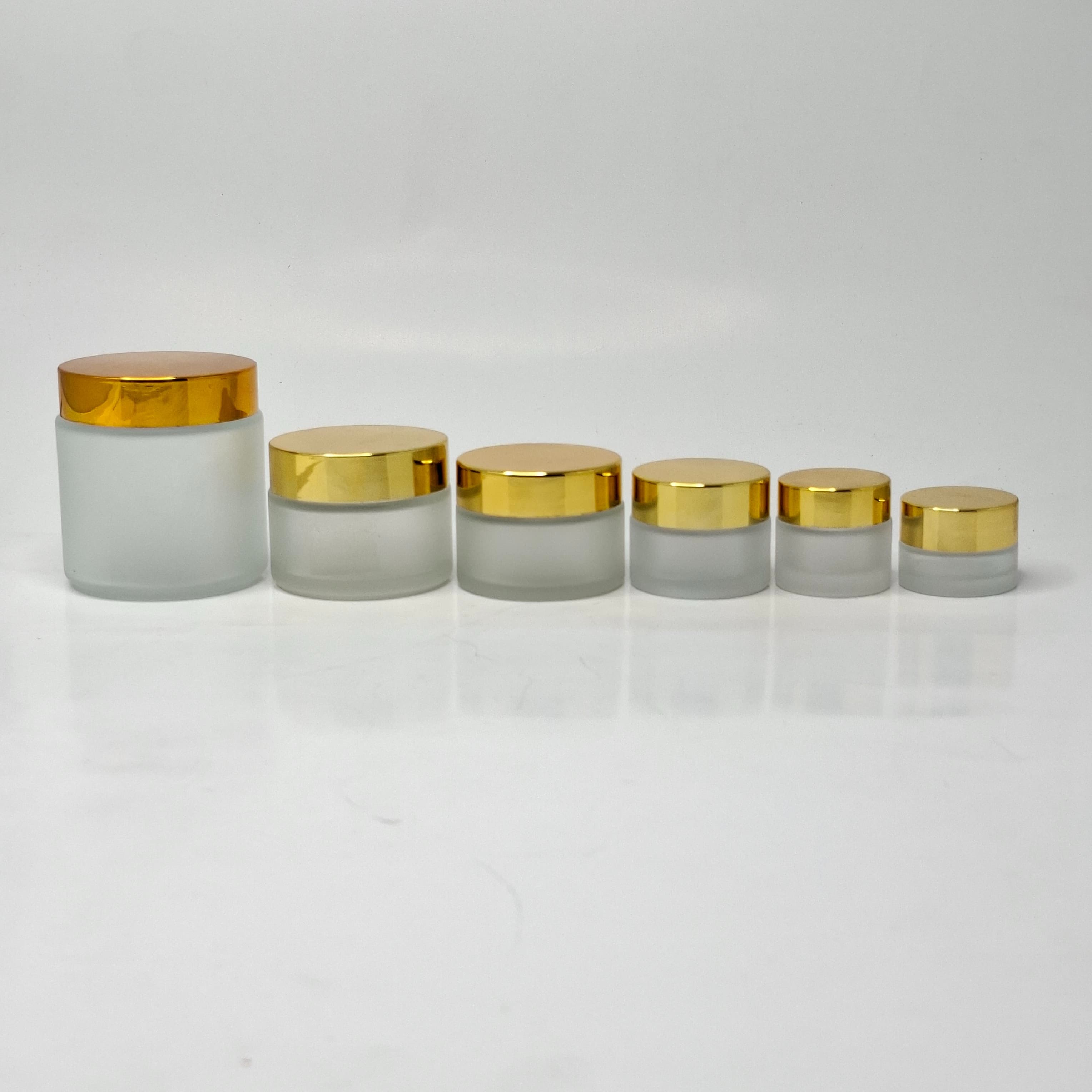 Thumbnail 2 of 15ml Frosted Glass jar - Gold Lid