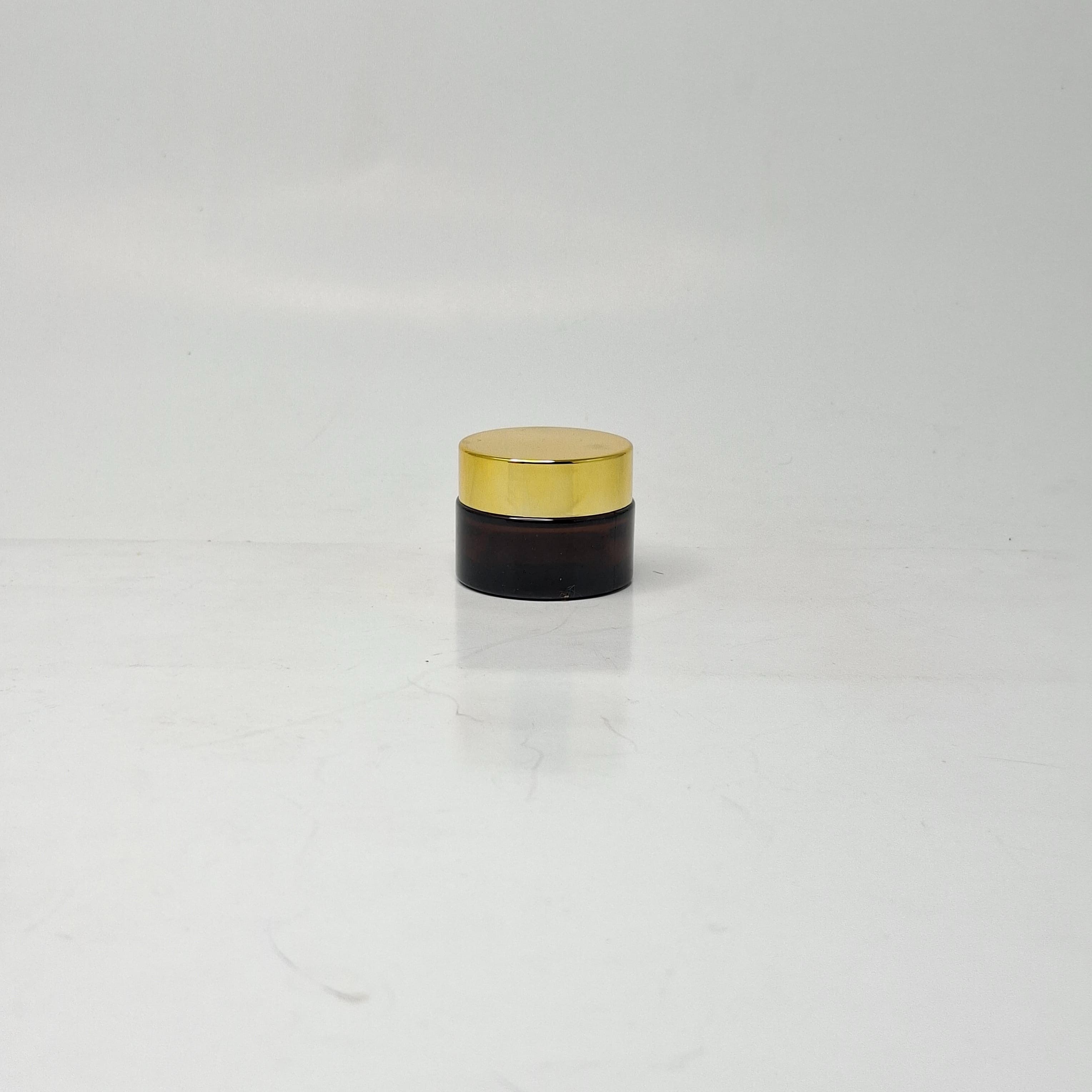Main image of 15ml Amber Glass Jar - Gold Lid 