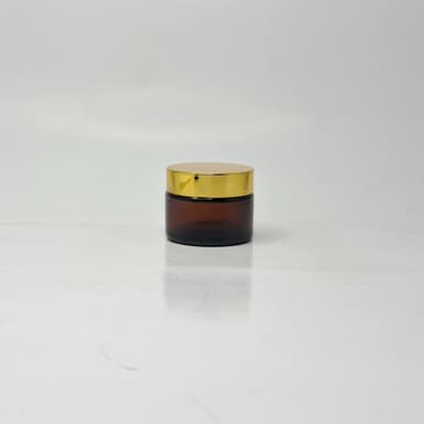 50ml Amber Glass jar - Gold Lid