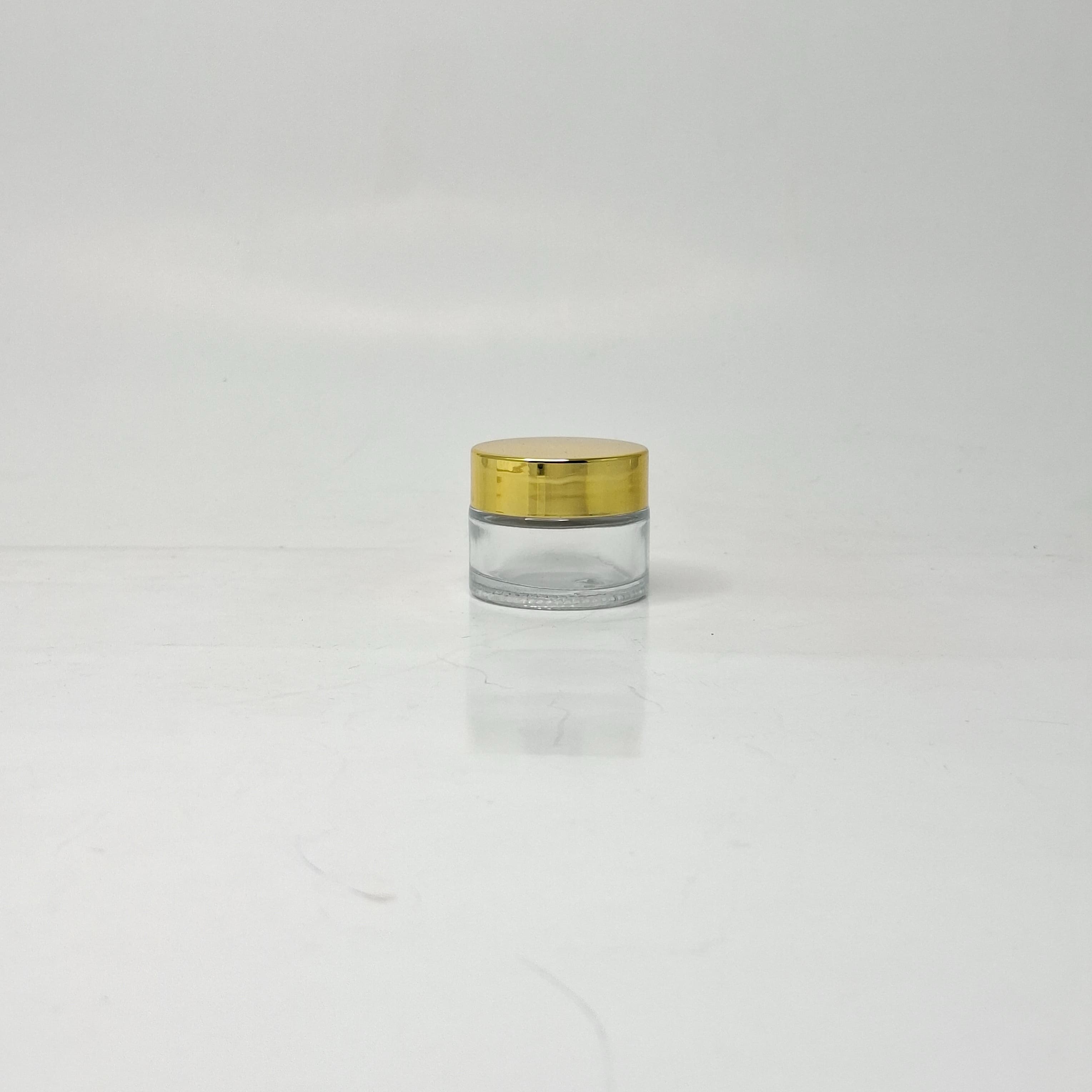 Main image of 15ml Clear Glass Jar -Gold Lid 