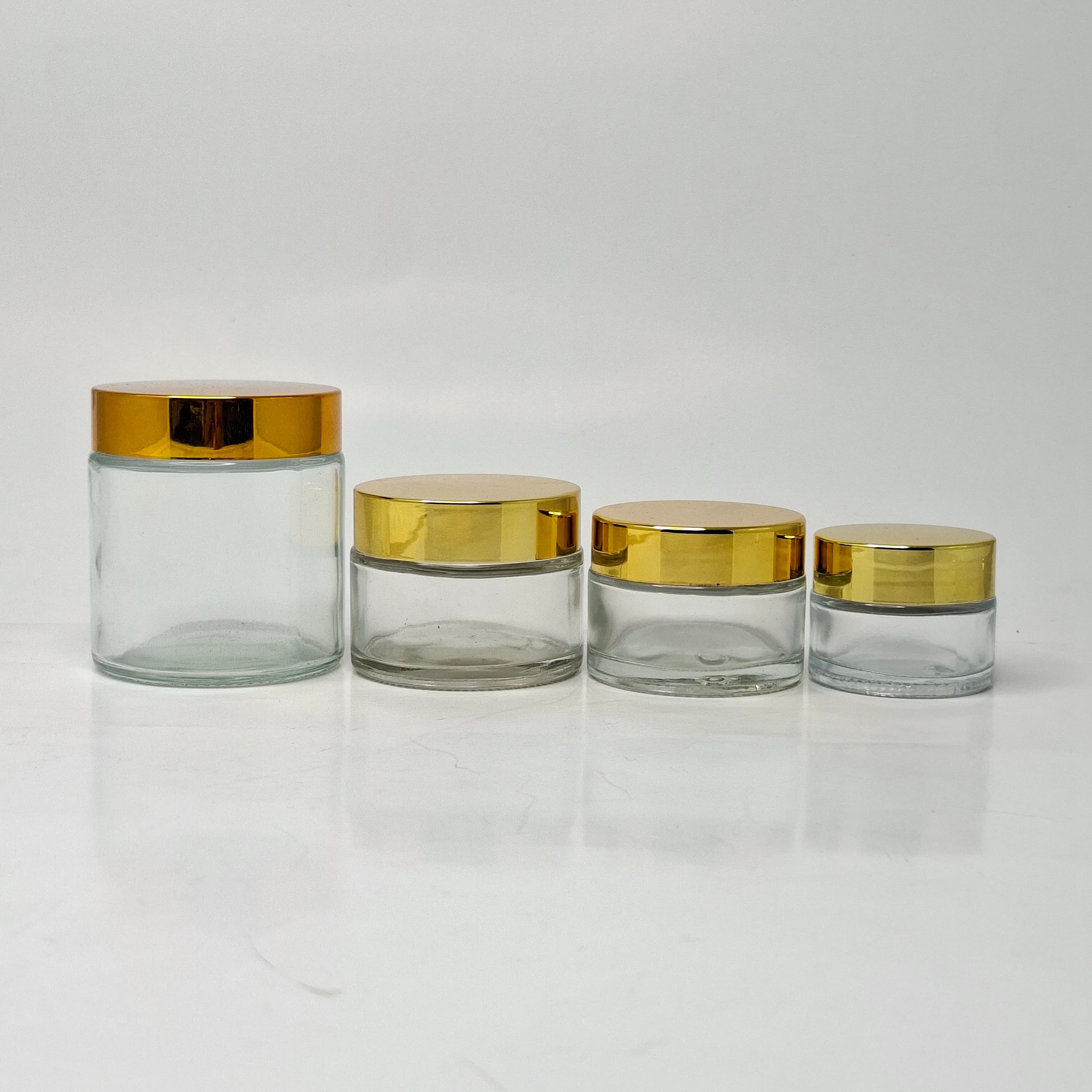 Thumbnail 2 of 50ml Clear Glass Jar - Gold Lid