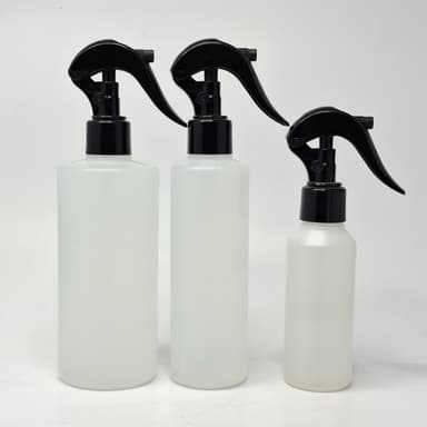 Mini Trigger Black - HDPE Clear Bottle