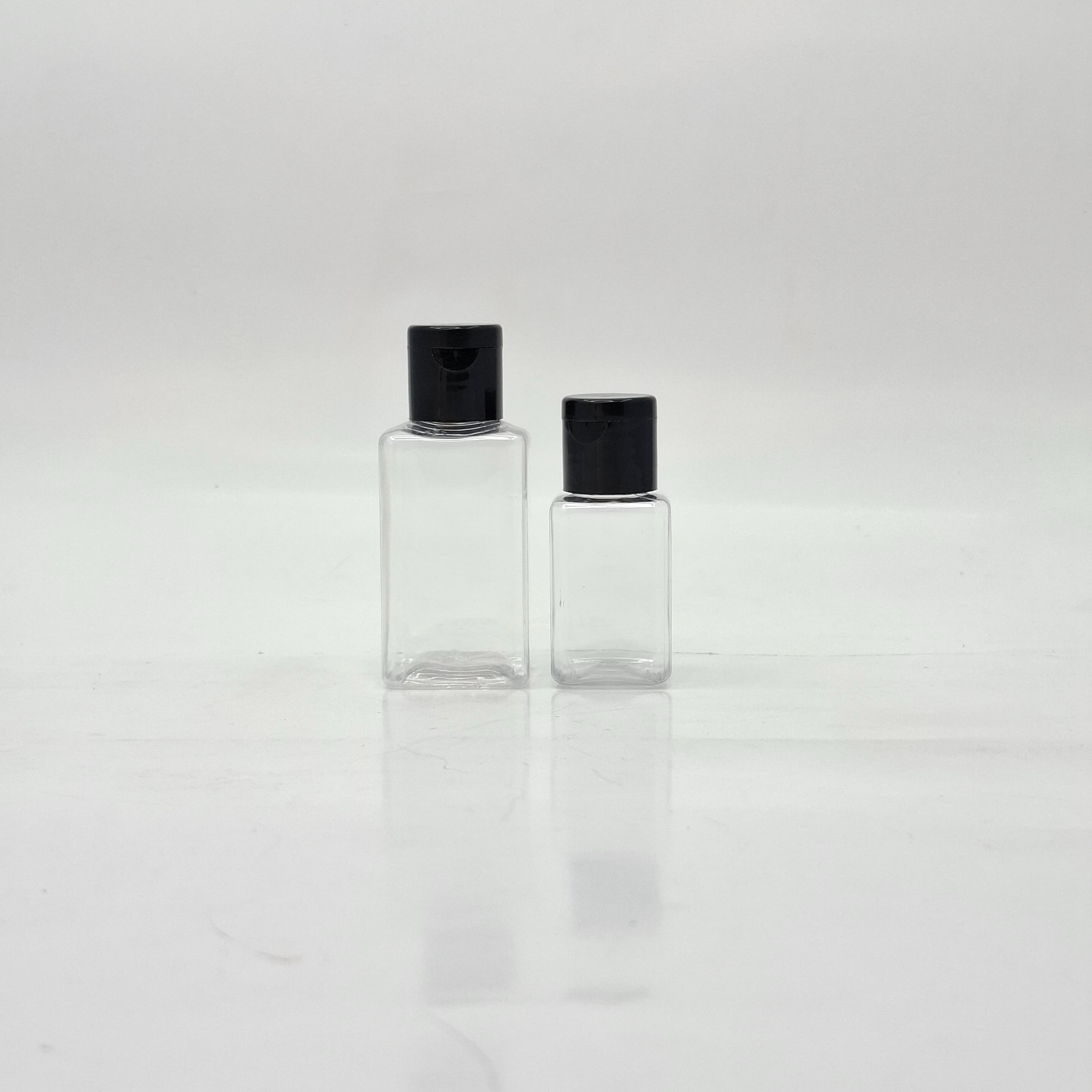 Main image of 30ml-50ml Square Bottle - Flip Top Lid Black