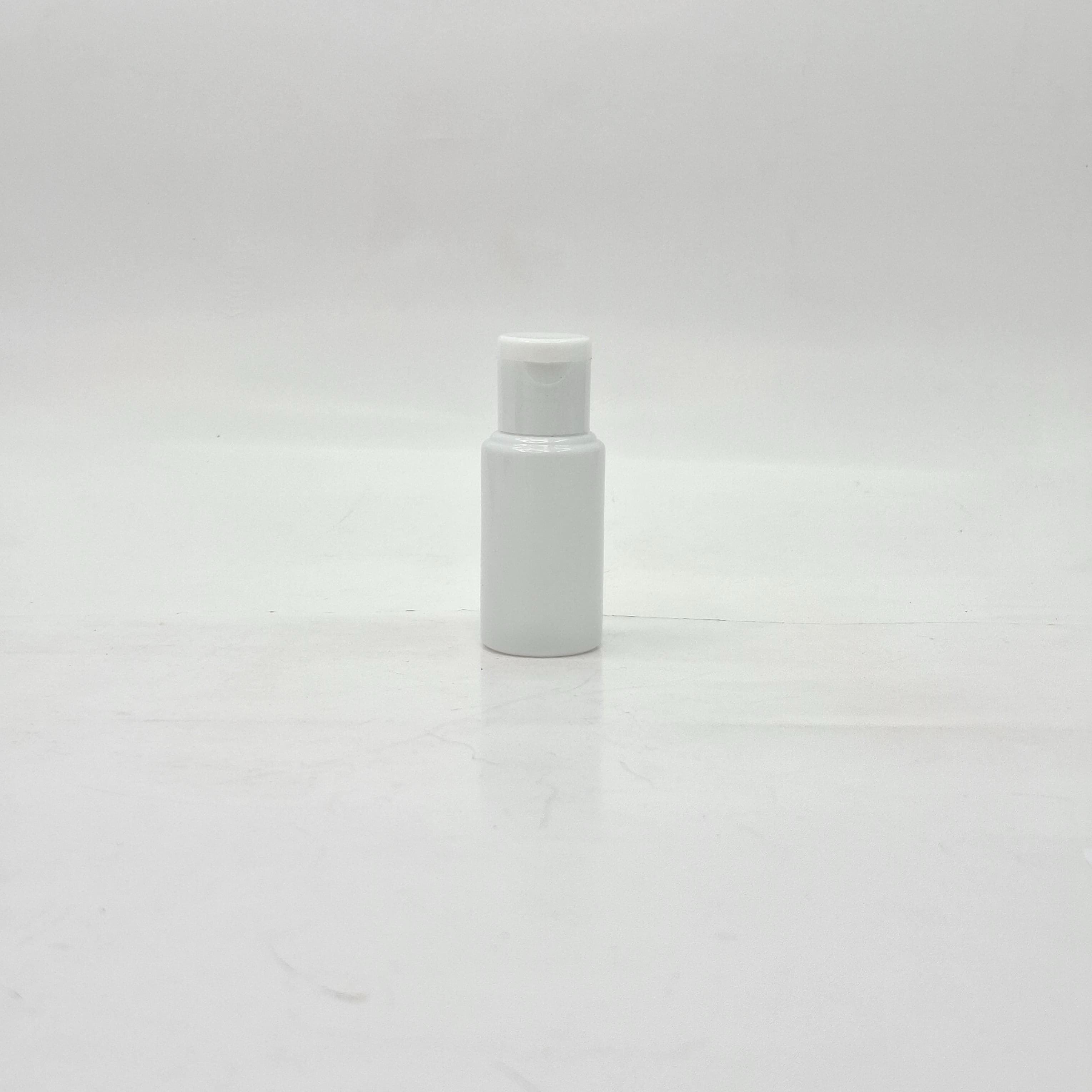 Main image of 30ml Round Milk White- Flip Top Lid Clear