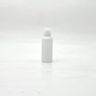 40ml Round Bottle White-Lid Clear