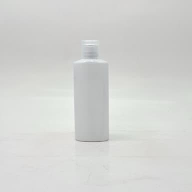 100ml Oval Bottle White - Flip top Lid Clear 