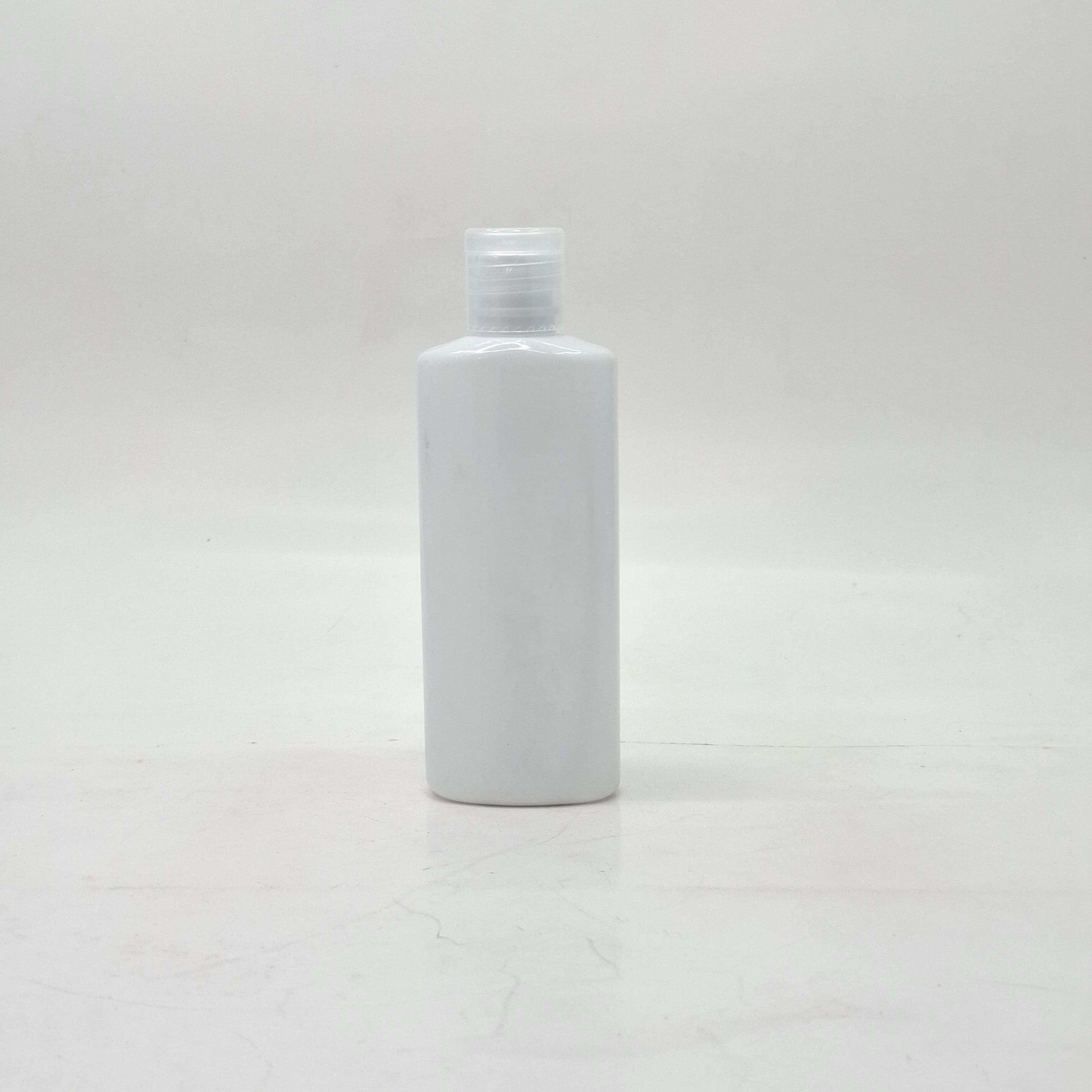 Main image of 100ml Oval Bottle White - Flip top Lid Clear 