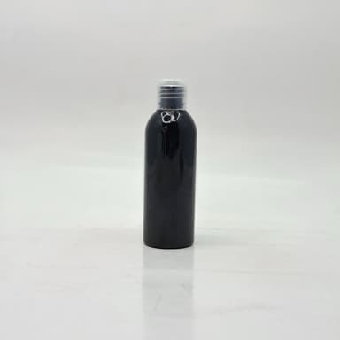 100ml Round Neck Bottle  Black - Flip Top Clear