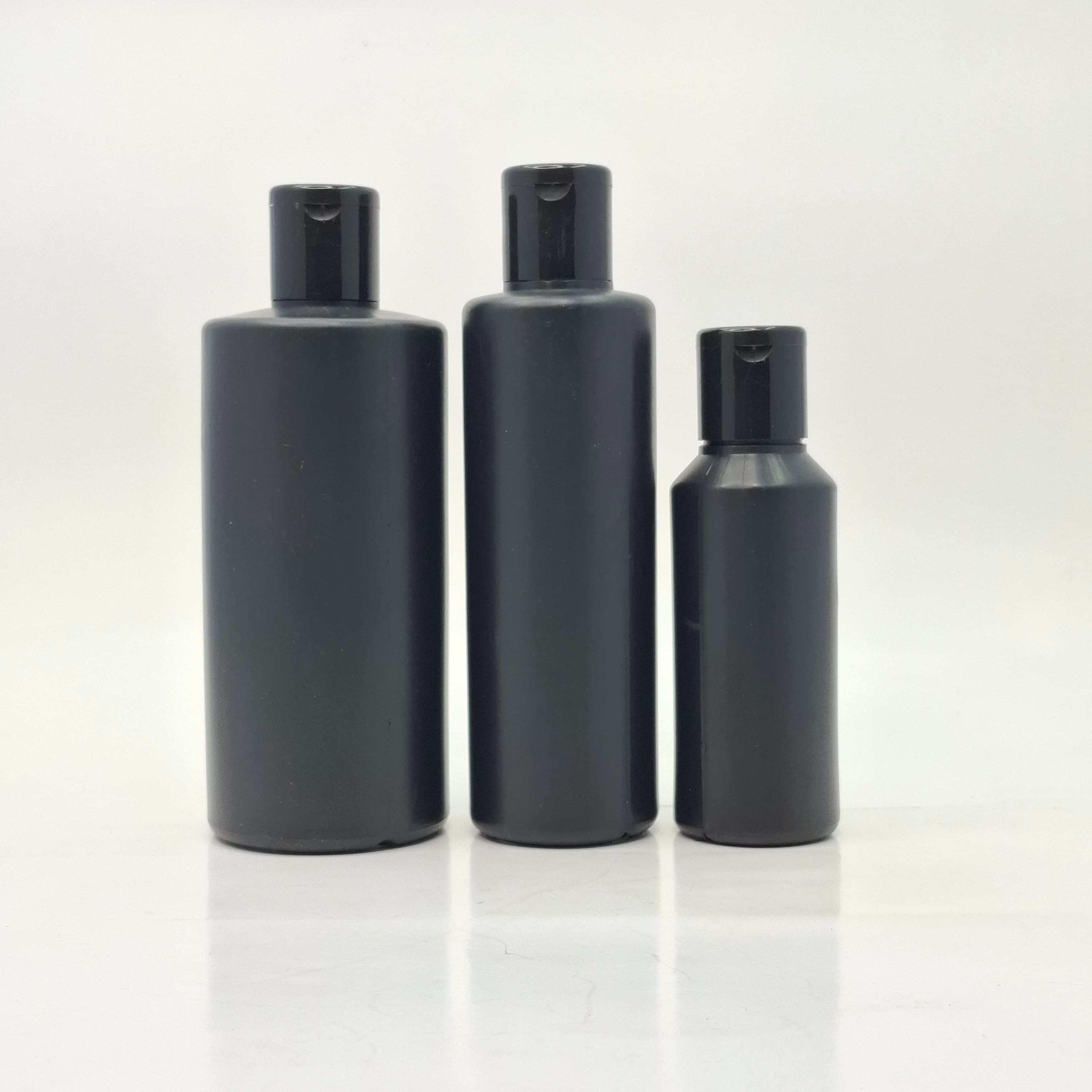 Main image of HDPE Black Bottle - Flip Top Lids Black