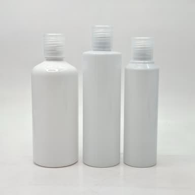 White Bottle -Flip Top Lid Clear