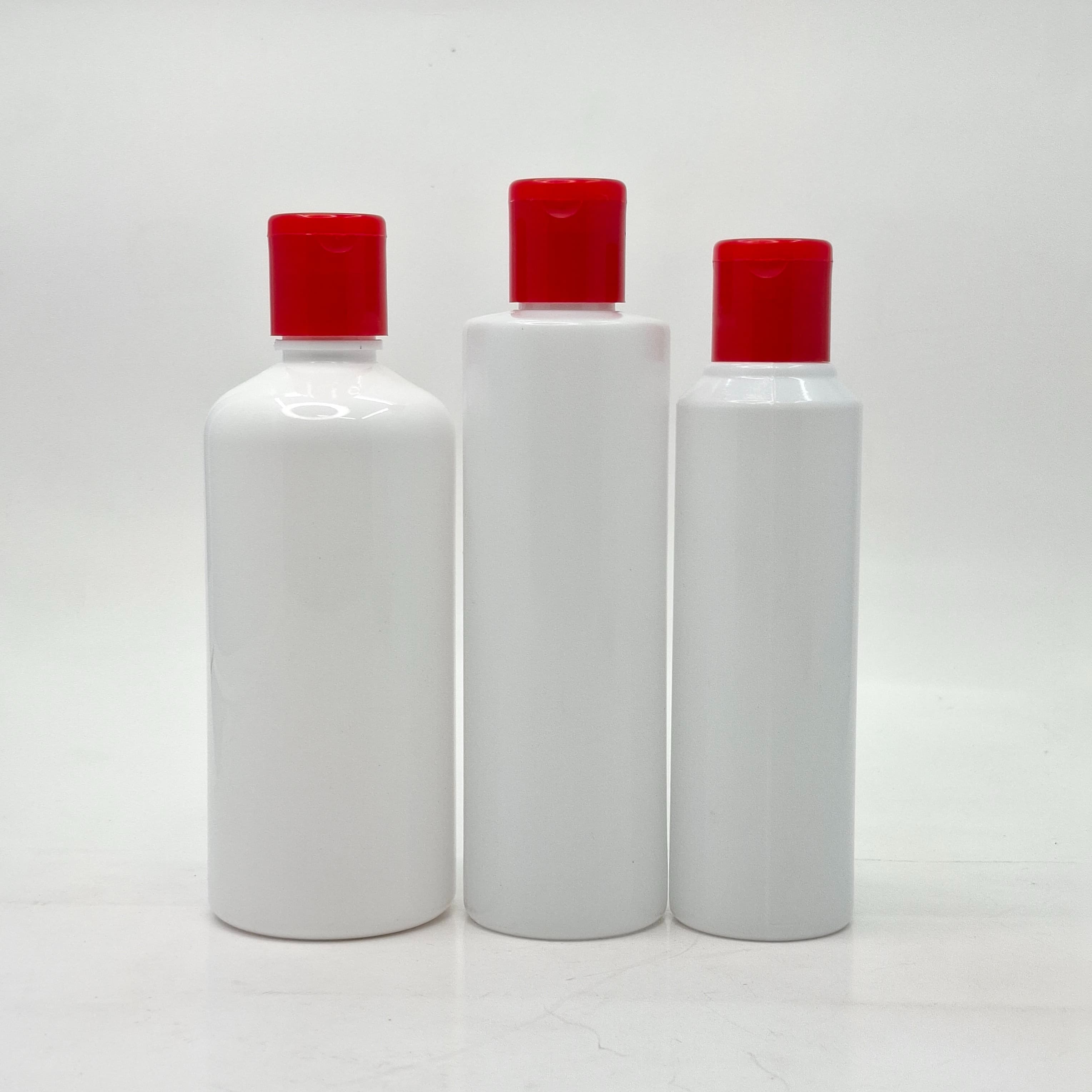Main image of White Bottle -Flip Top Lid Red
