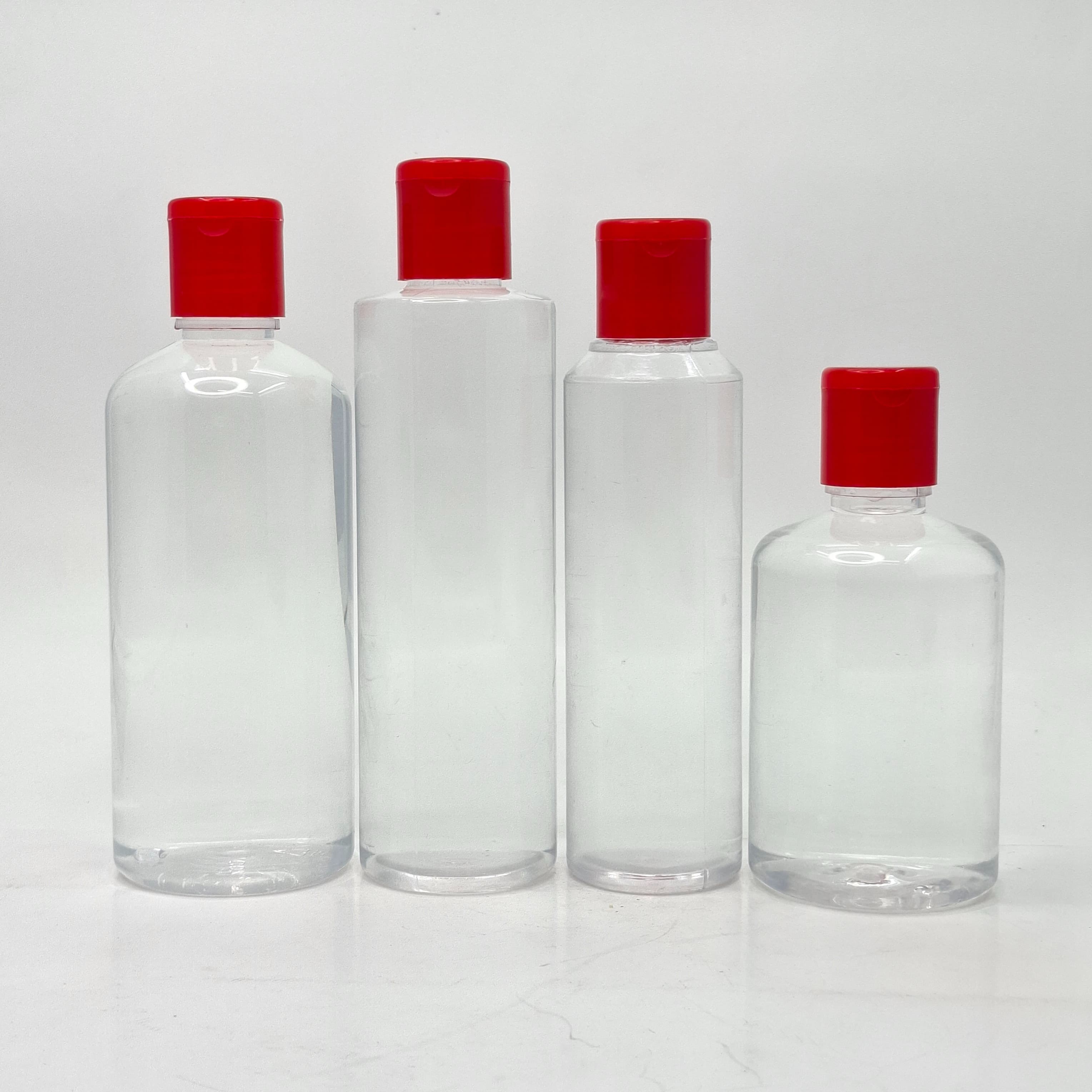 Main image of Clear Bottle - Flip Top Lid Red
