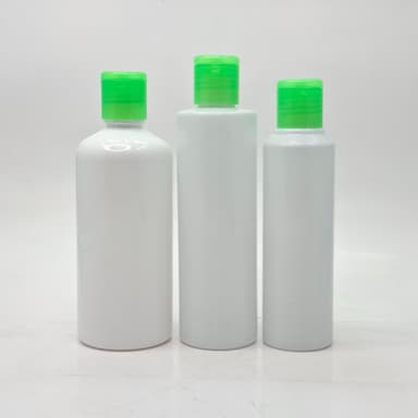 White Bottle -Flip Top Lid Green