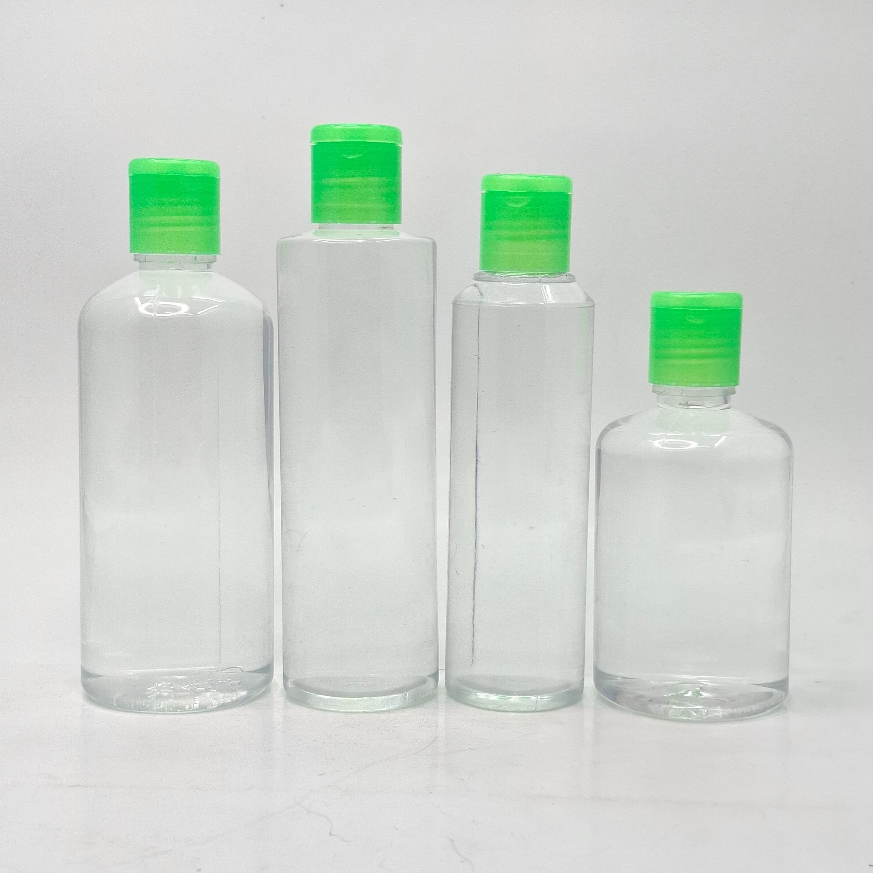 Main image of Clear Bottle - Flip Top Lid Green