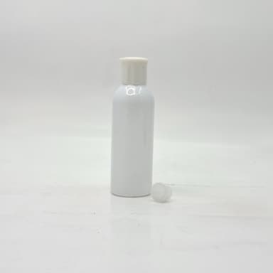 100ml Round Neck Bottle White - Oil Lid White 