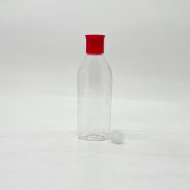 100ml Reebon Bottle Clear - Oil Lid Red