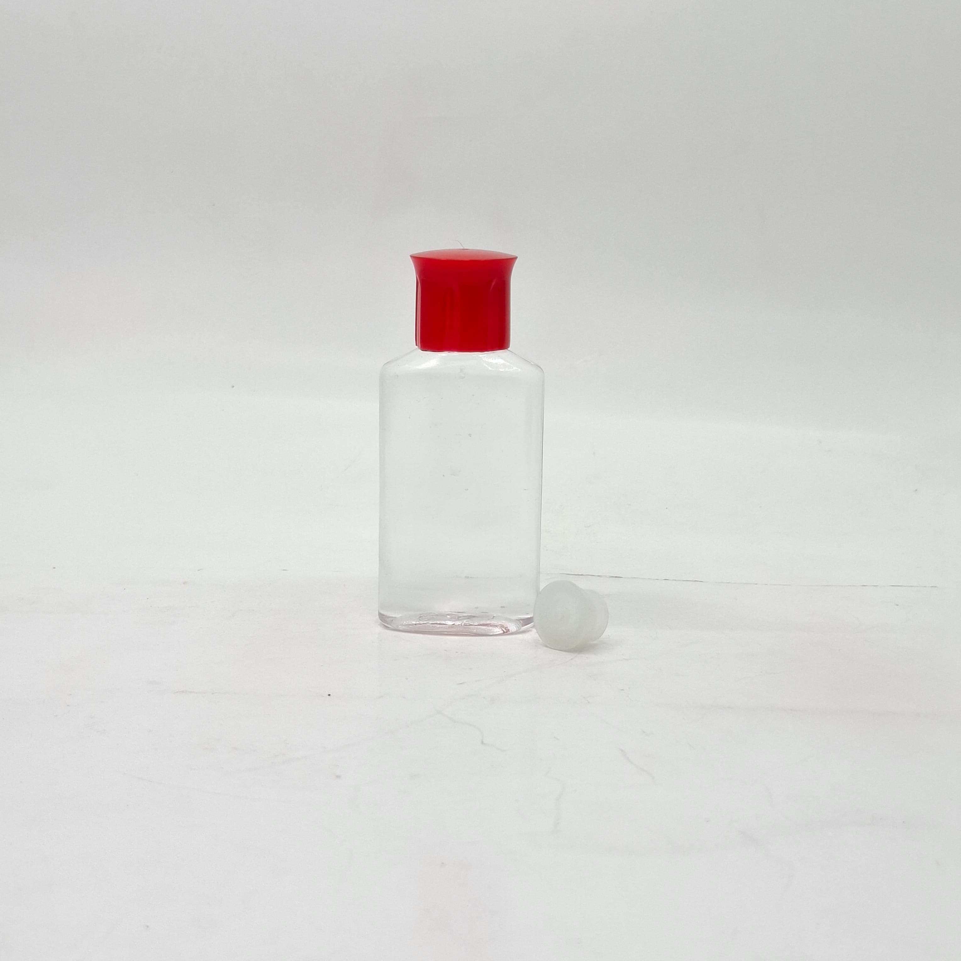 Main image of 50ml Oval Bottle Clear - Oil Lid Clear