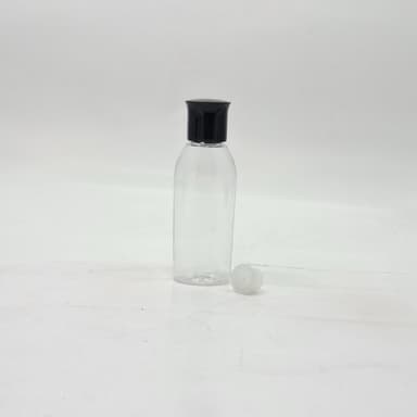 50ml Reebon Bottle Clear - Oil Lid Black 