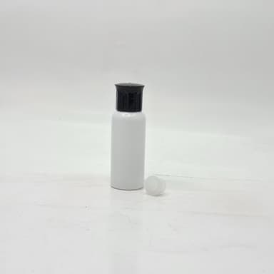40ml Round Bottle White-Oil Lid Black