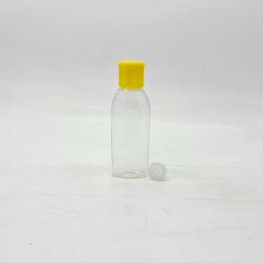 50ml Reebon Bottle Clear - Oil Lid Yellow