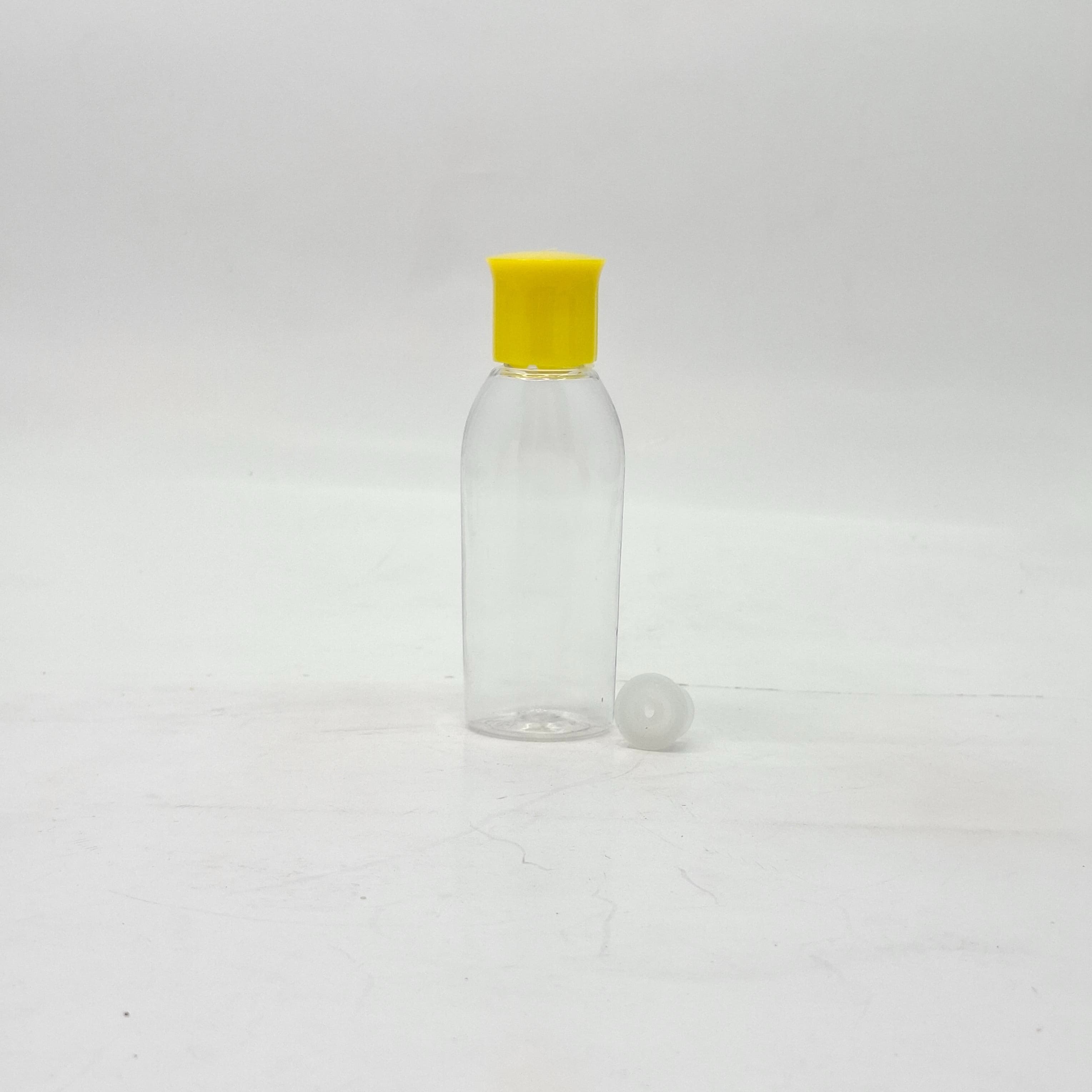 Main image of 50ml Reebon Bottle Clear - Oil Lid Yellow