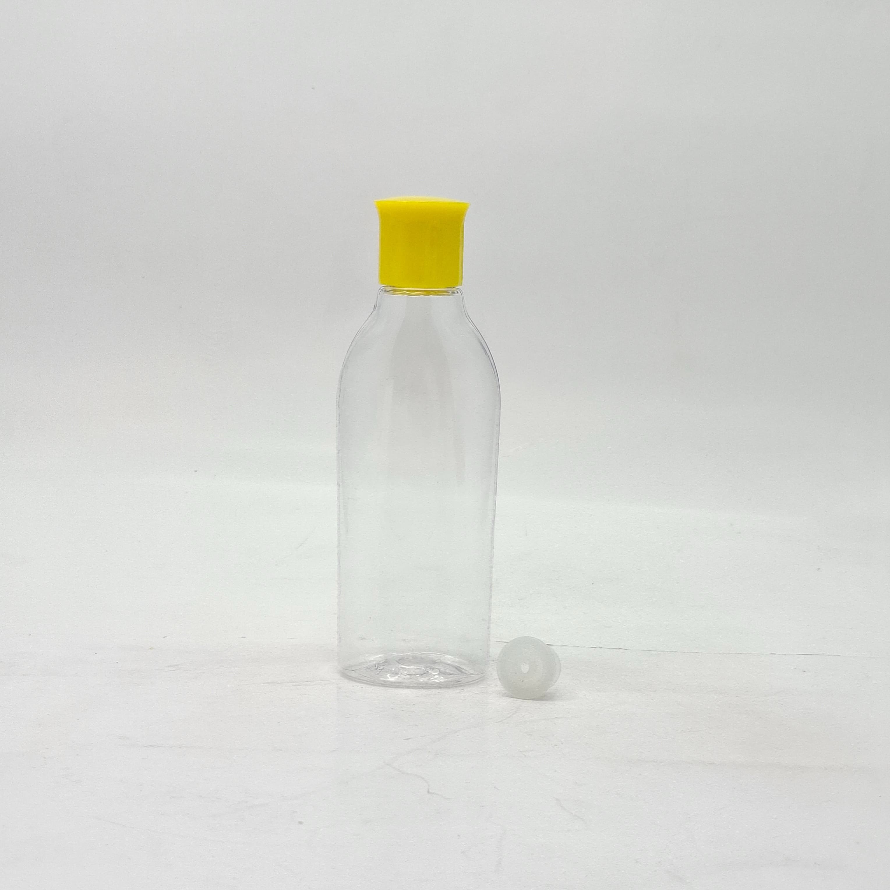 Main image of 100ml Reebon Bottle Clear - Oil Lid Yellow