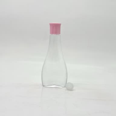 100ml Oil Bottle Clear - Oil Lid Pink 