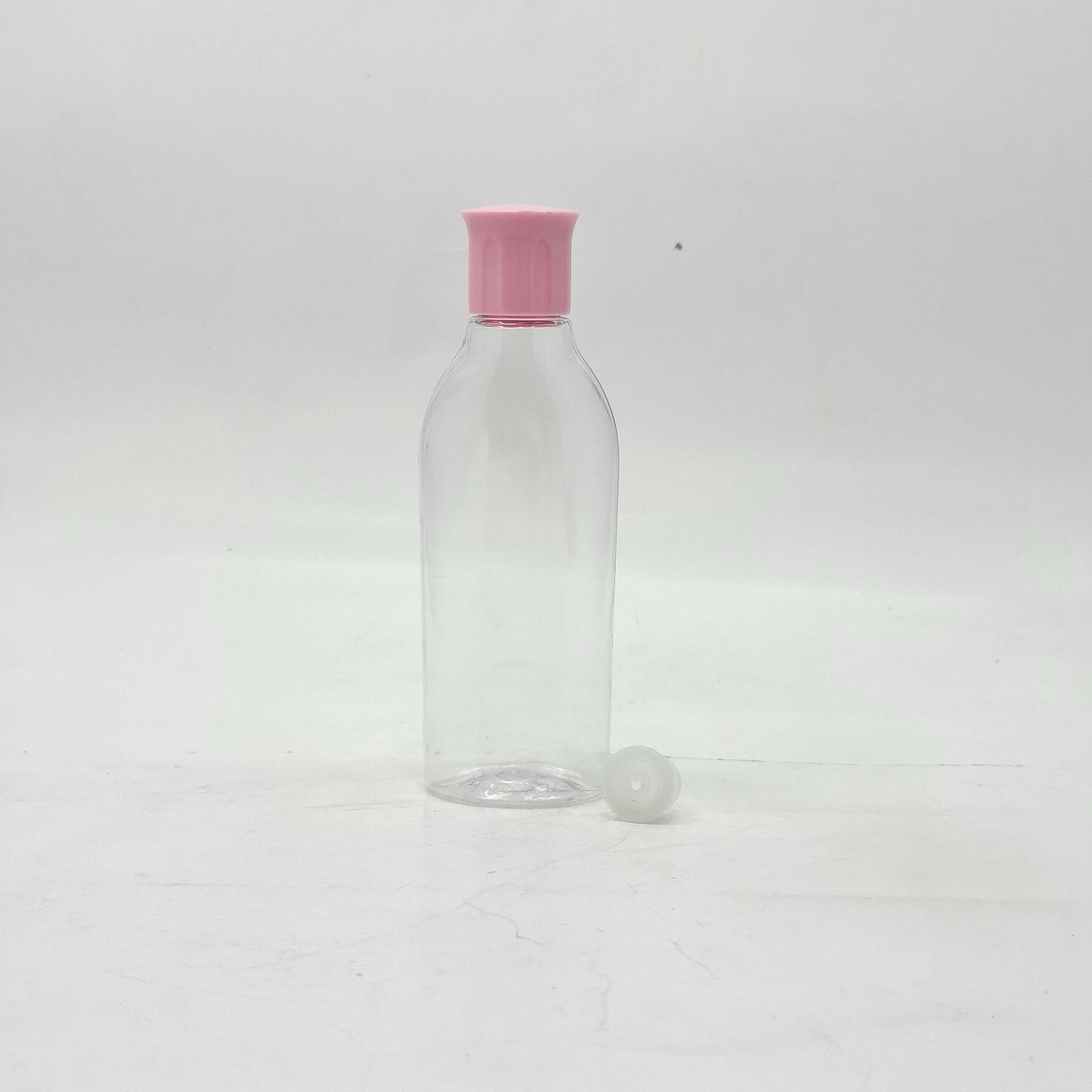 Main image of 100ml Reebon Bottle Clear - Oil Lid Pink