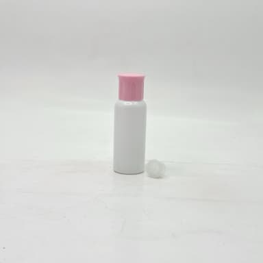 40ml Round Bottle White _ Oil Lid Pink