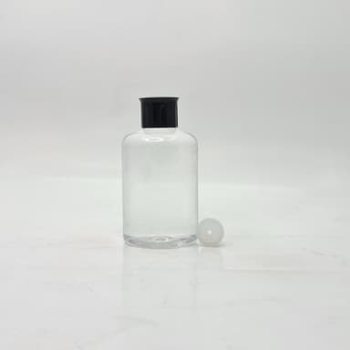 200ml Short Bottle Clear - Oil Lid Black