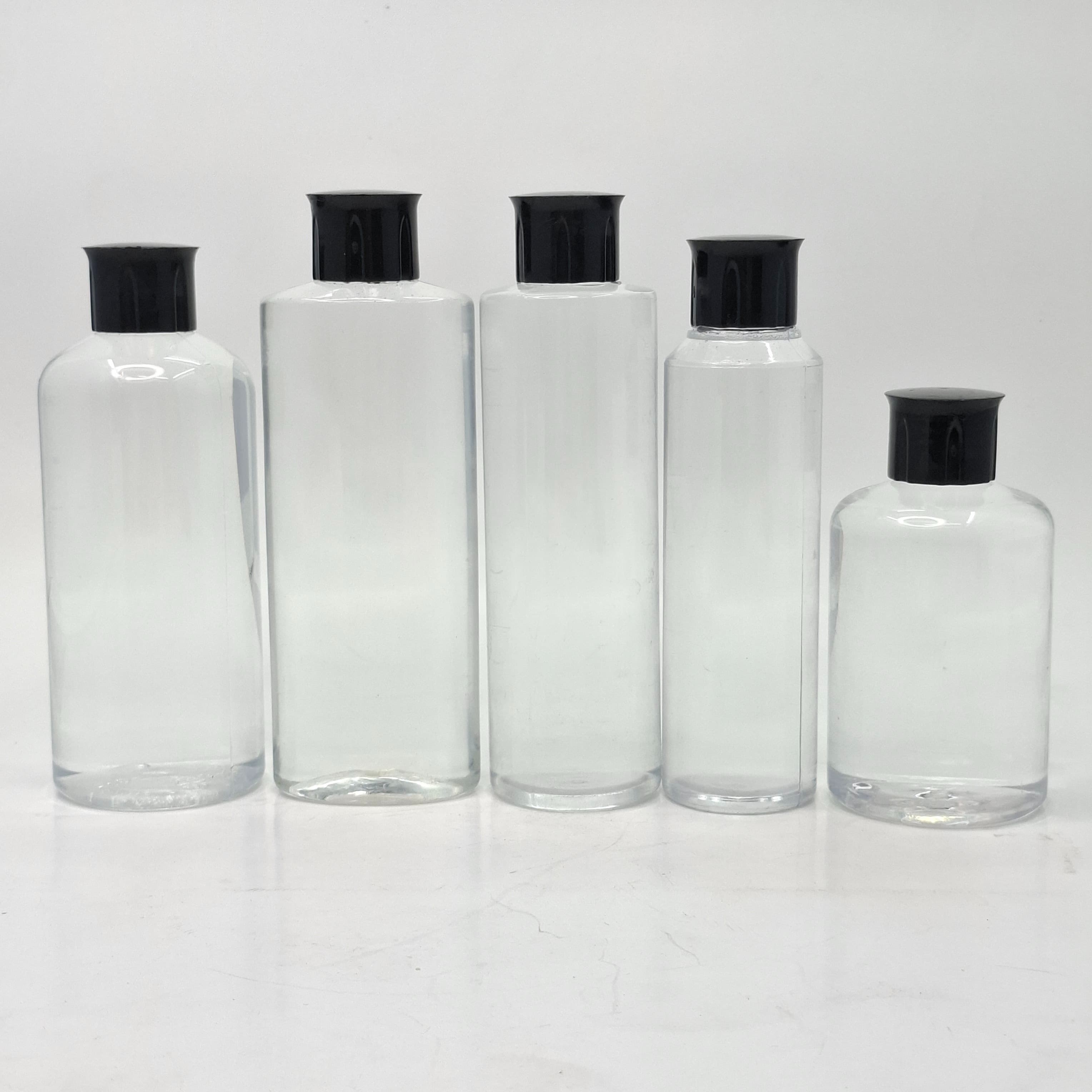 Main image of 150ml-300ml Clear Bottle - Oil Lid Black