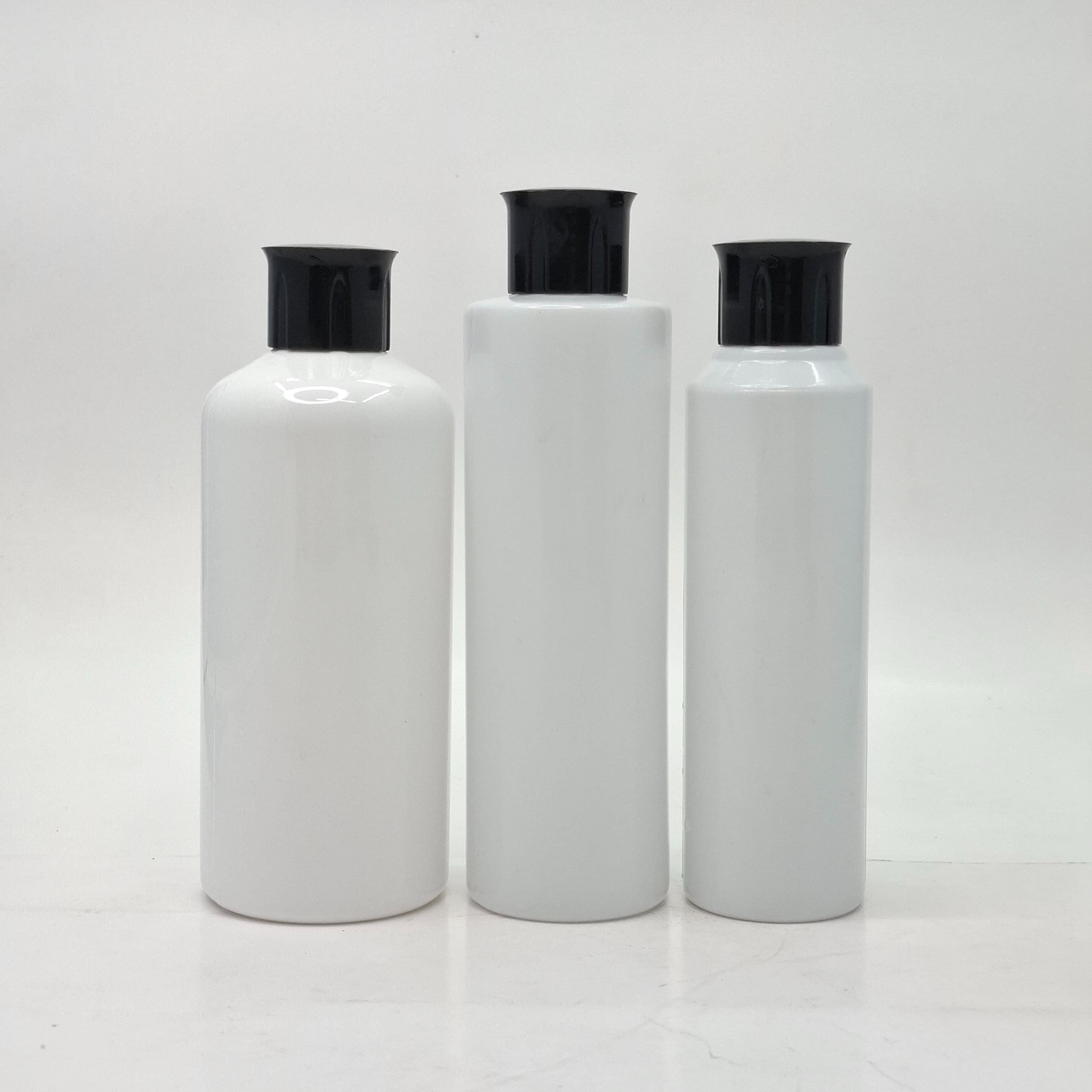 Thumbnail 2 of 150ml Round Bottle White - Oil Lid Black 