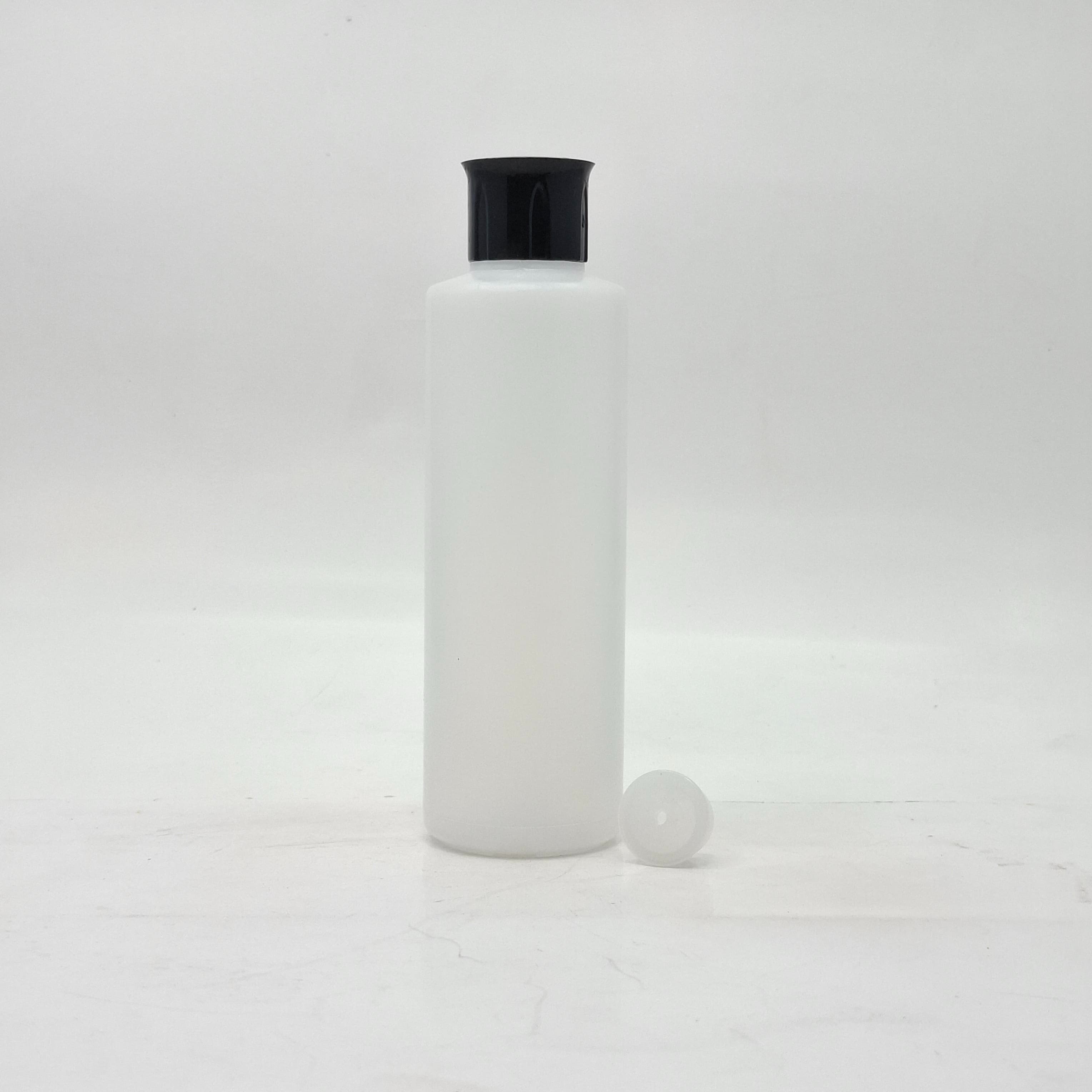 Main image of 200ml HDPE Clear Bottle - Oil Lid Black 