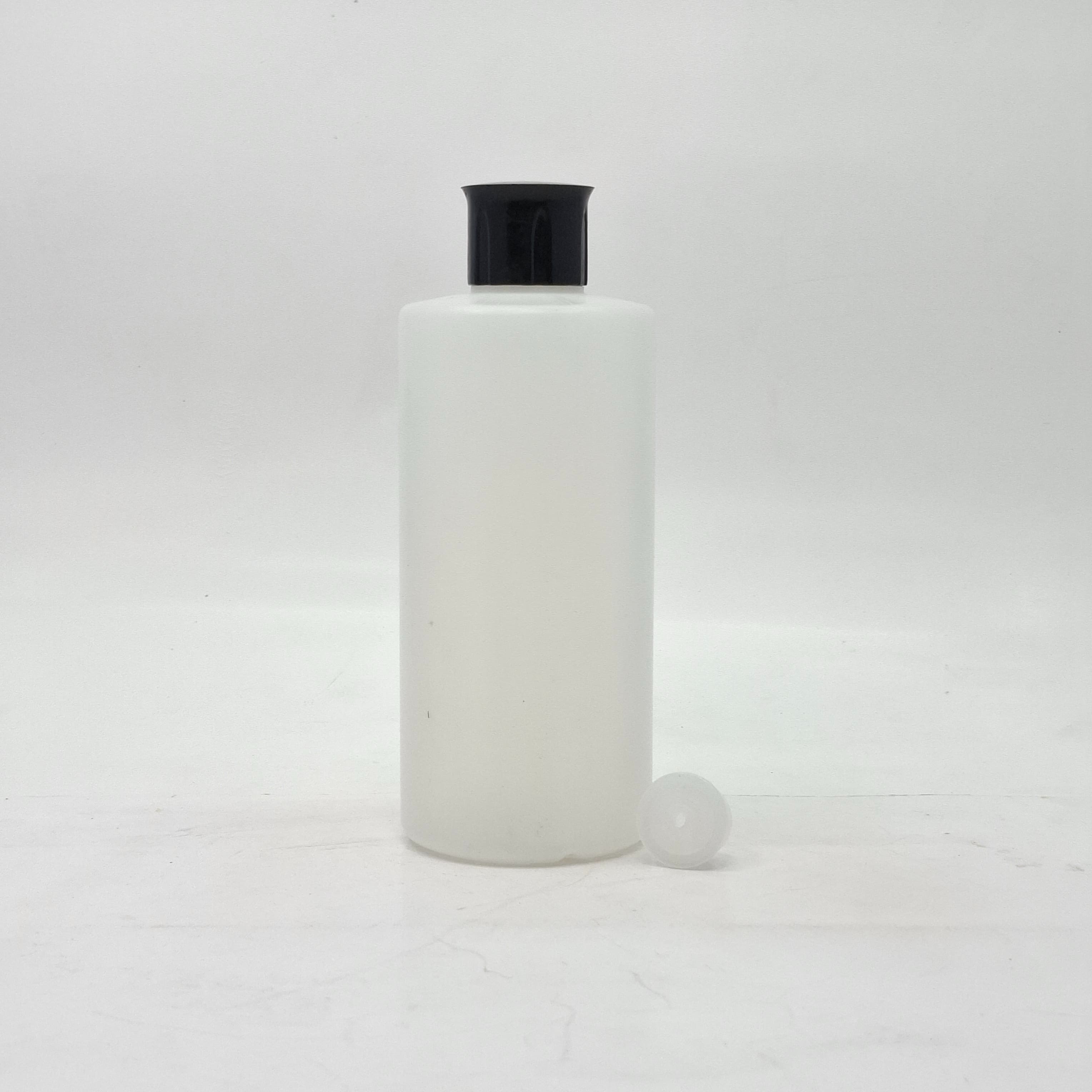 Main image of 340ml HDPE Round Clear Bottle - Oil Lid Black 