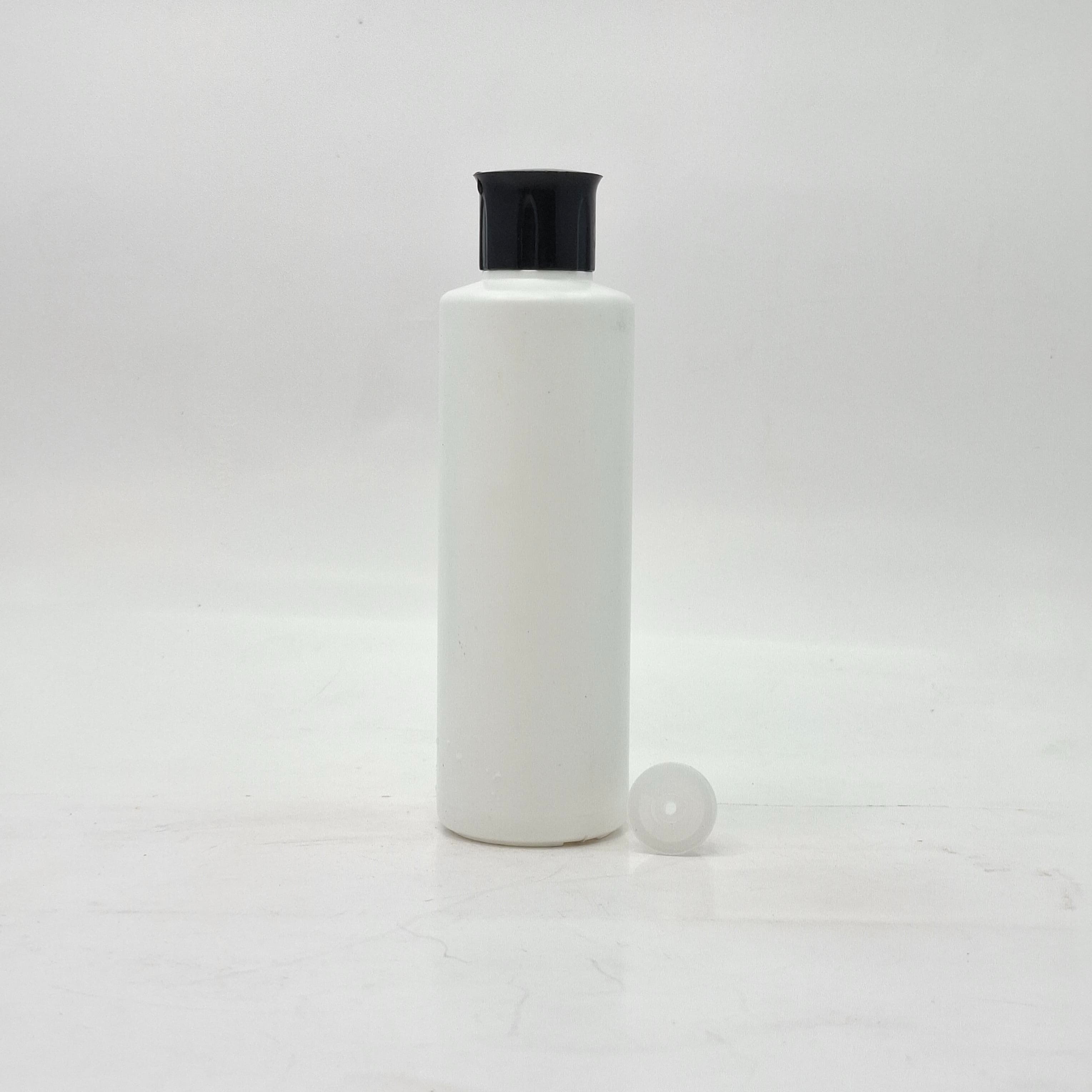 Main image of 200ml HDPE White Bottle - Oil Lid  Black