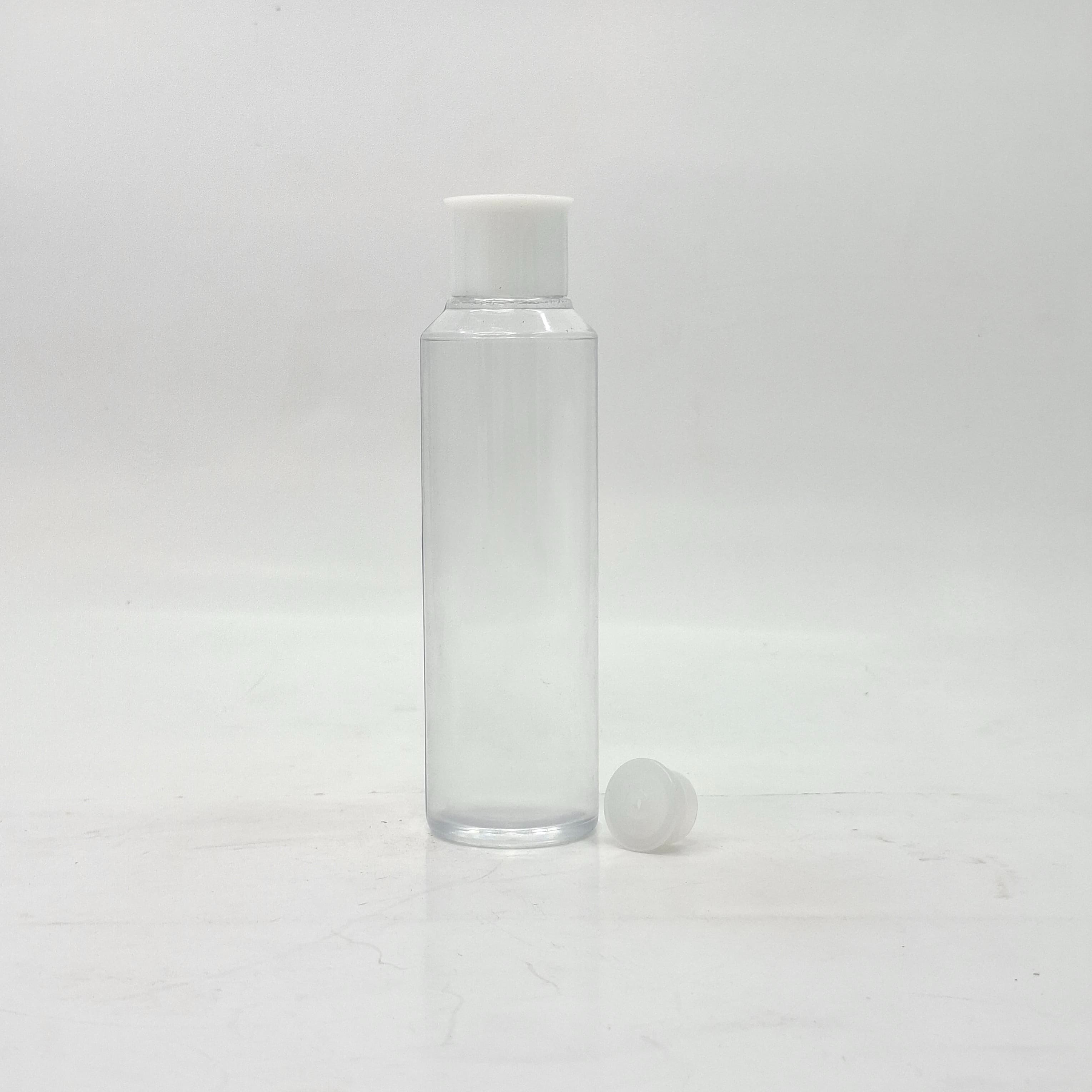 Main image of 150ml Round Bottle Clear - Oil Lid White
