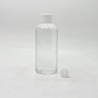 300ml Round Bottle Clear - Oil Lid White