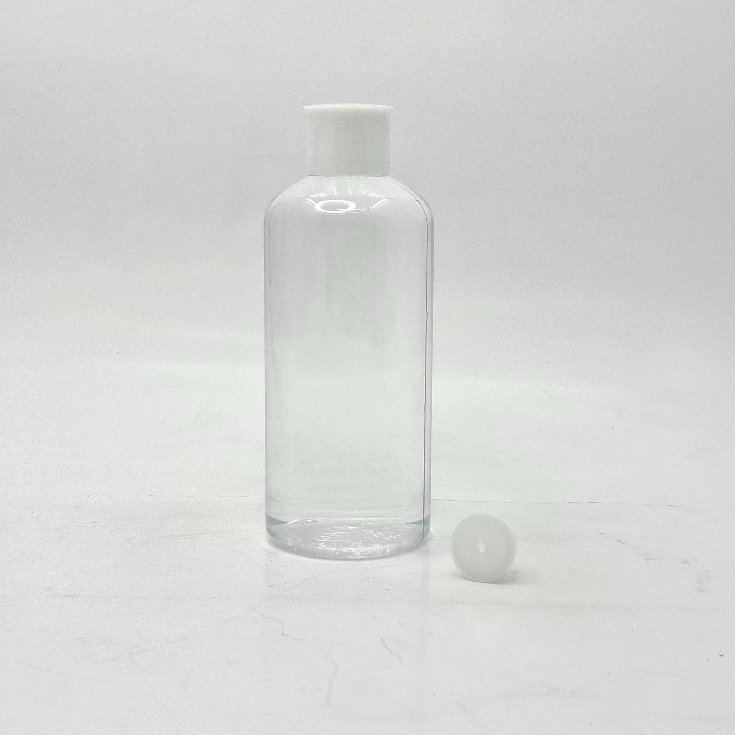 Main image of 300ml Round Bottle Clear - Oil Lid White