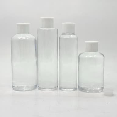 150ml-300ml Clear Bottle - Oil Lid White