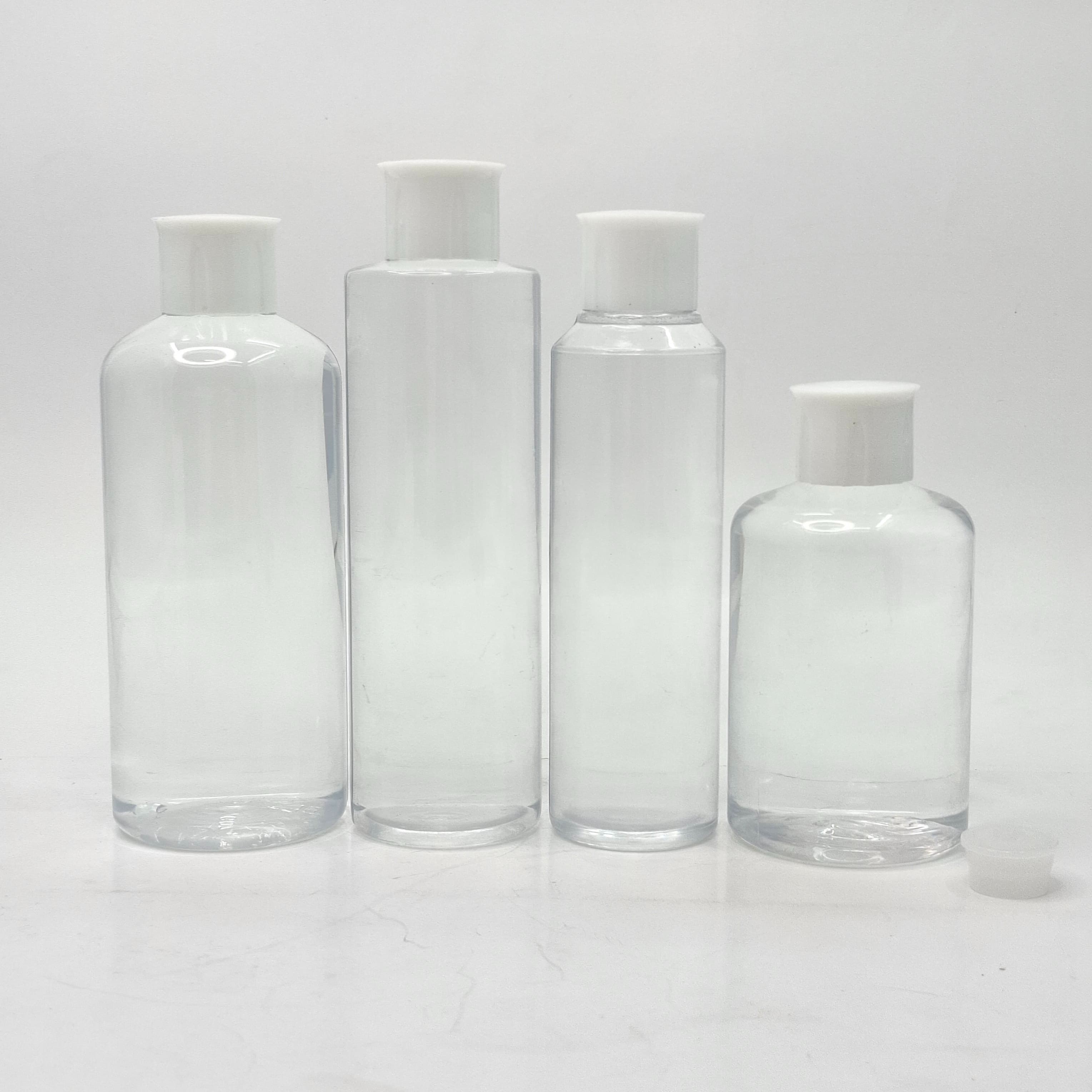 Thumbnail 2 of 300ml Round Bottle Clear - Oil Lid White
