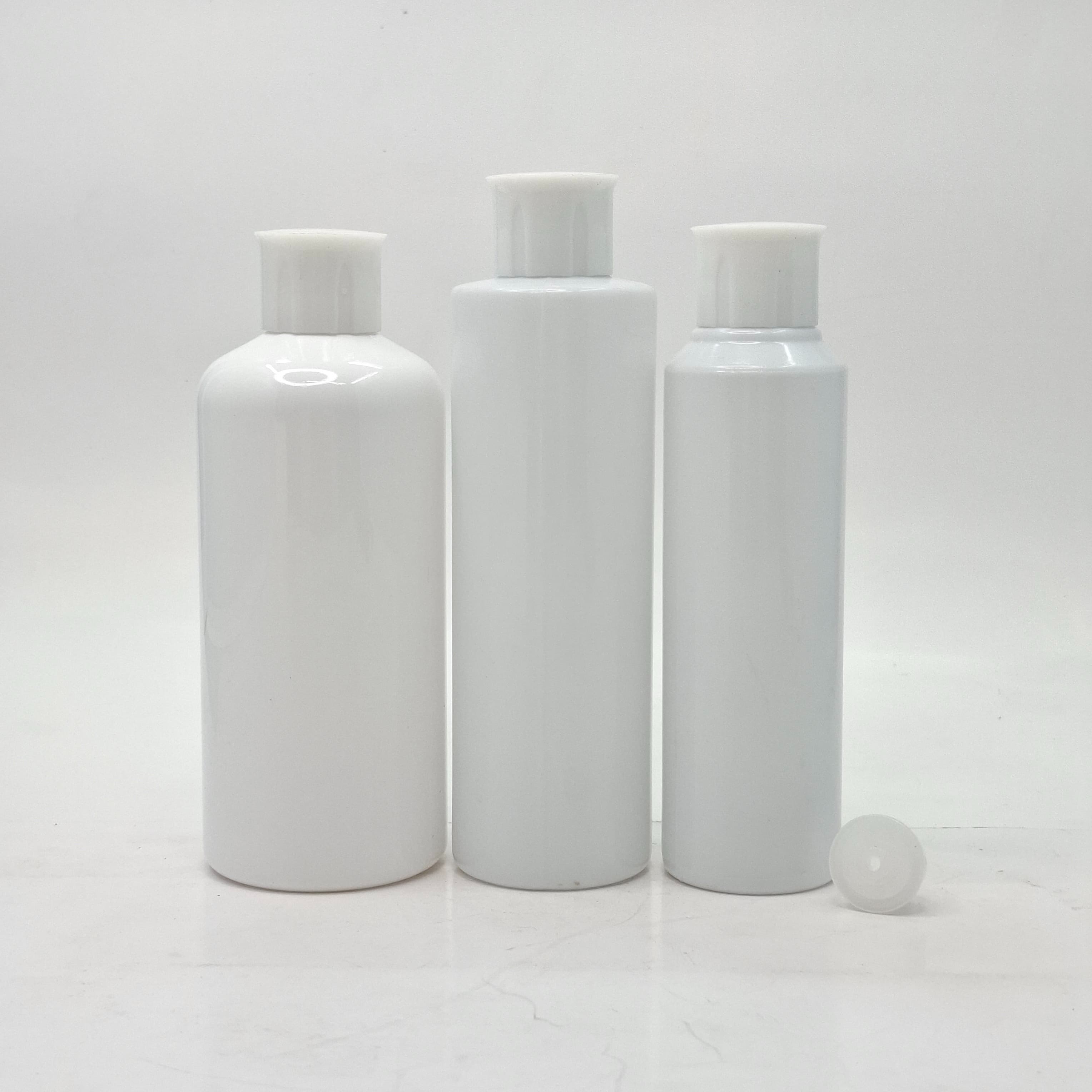 Thumbnail 2 of 200ml Round Bottle White - Oil Lid White