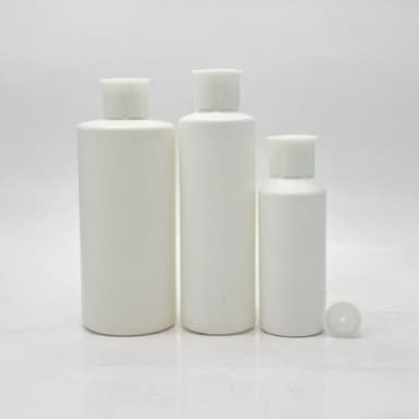 100ml-340ml HDPE White Bottle - Oil Lid White