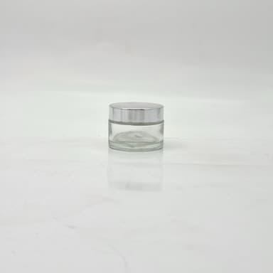 30ml Clear Glass Jar - Silver Lid