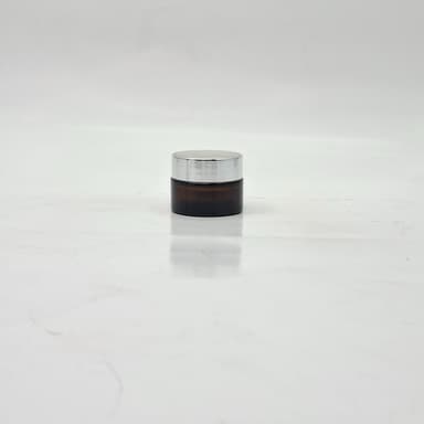 15ml Amber Glass Jar - Silver Lid 