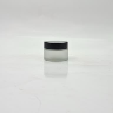 30ml Frosted Glass Jar - Black 