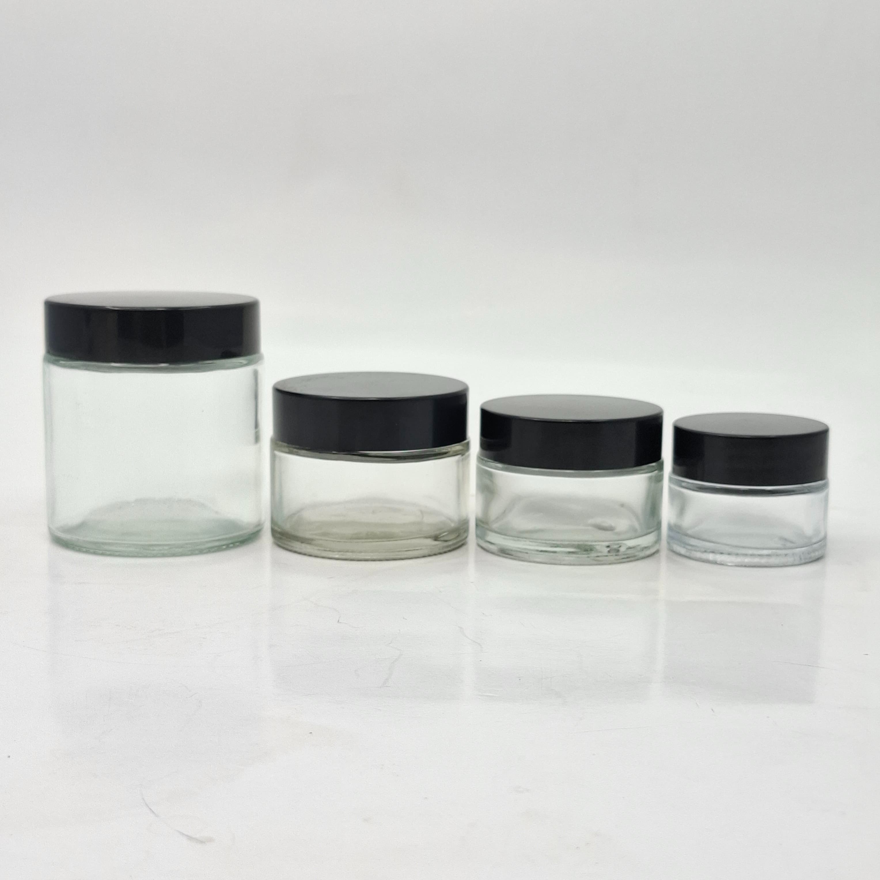 Thumbnail 2 of 30ml Clear Glass Jar - Black Lid 