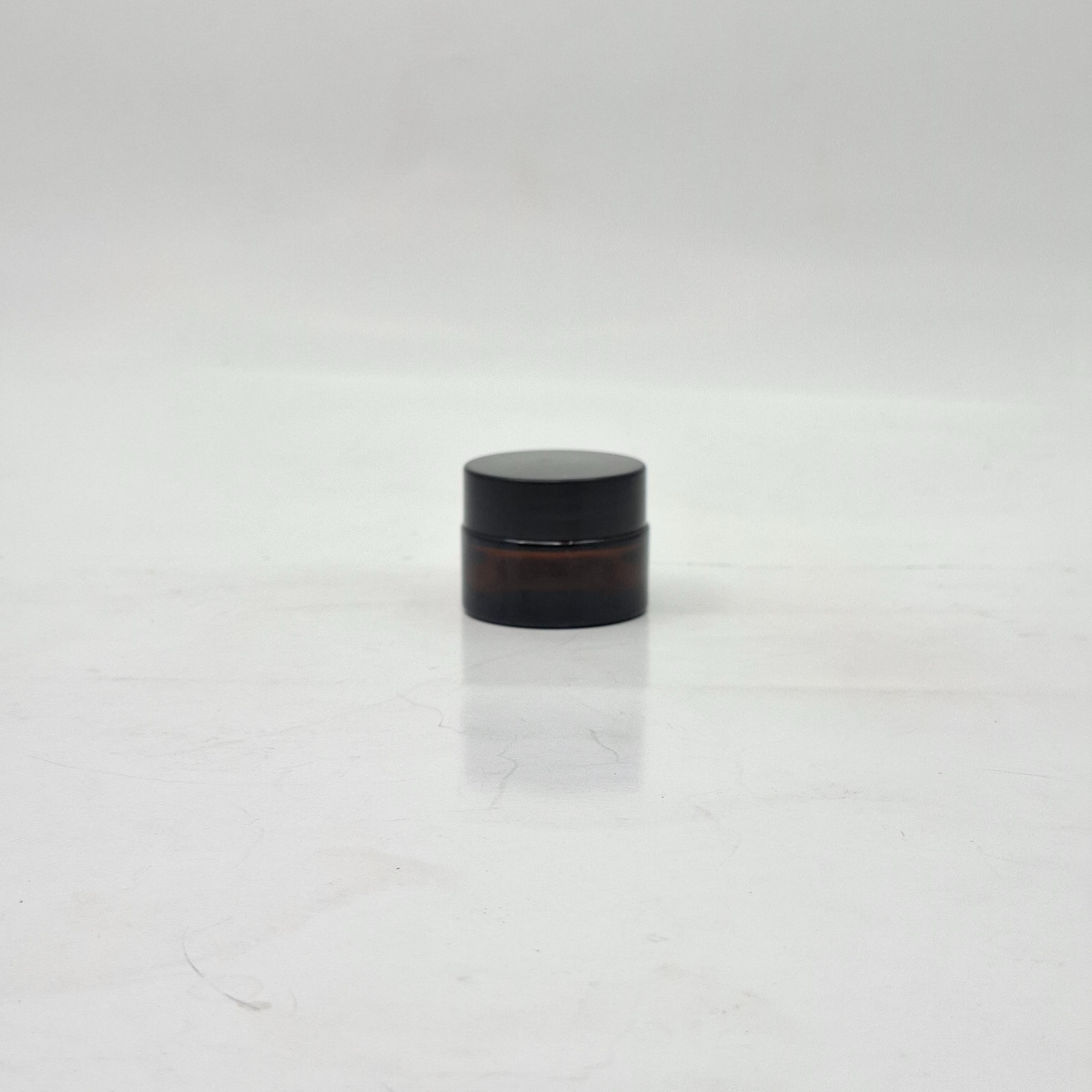 Main image of 15ml Amber Glass Jar - Black Lid 