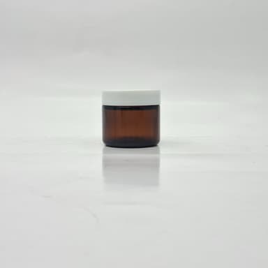 60ml Amber Glass Jar - White LId 